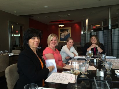 Lorraine McGrath, Director of Marketing at Signature Healthcare with SIgnature Mom BloggersTanya Pimental, Rachel Ventura & Heather Desmond O'Neill