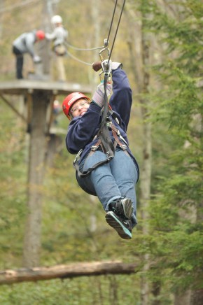 Sandy zipline pic Christmas card