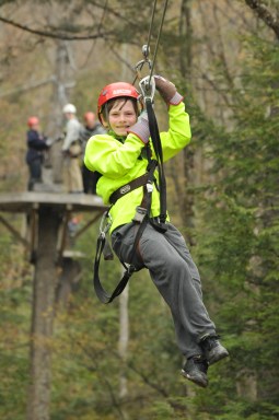 Tim zipline pic for Christmas card